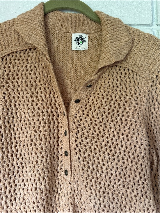 We The Free Sweaters - We The Free Open-Knit Collar Cardigan in Tan